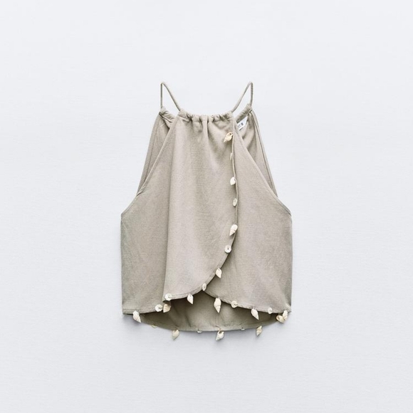 ZARA LIMITED EDITION SEASHELL CROP TOP - Picture 3 of 6